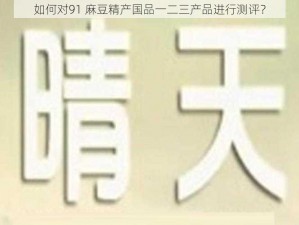 如何对91 麻豆精产国品一二三产品进行测评？