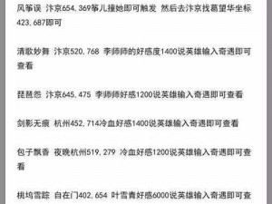 逆水寒路遇乞丐奇遇攻略：触发速刷乞丐事件全解析