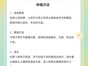 如何给黄萝卜浇水，不盖被子行吗？