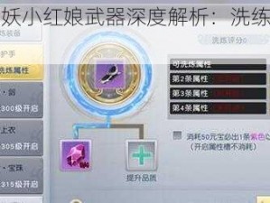 关于狐妖小红娘武器深度解析：洗练武器玩法详解