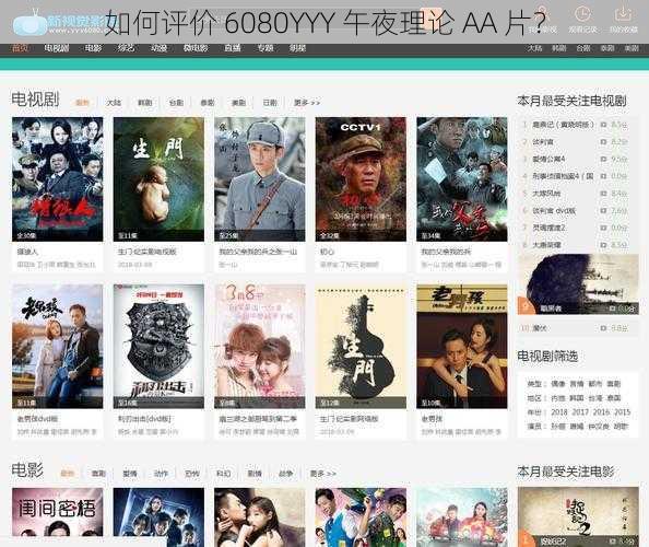 如何评价 6080YYY 午夜理论 AA 片？