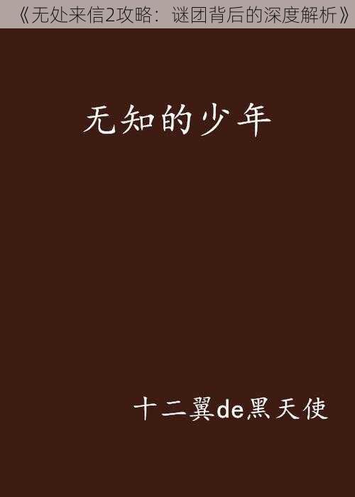 《无处来信2攻略：谜团背后的深度解析》