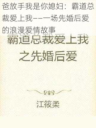 爸放手我是你媳妇：霸道总裁爱上我——一场先婚后爱的浪漫爱情故事