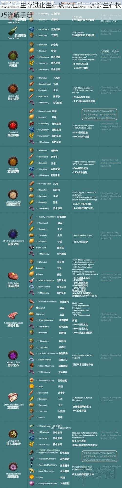 方舟：生存进化生存攻略汇总，实战生存技巧详解手册