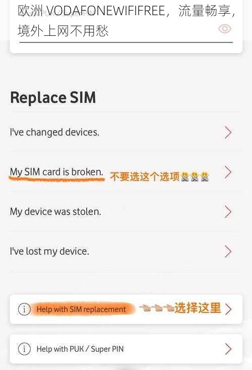 欧洲 VODAFONEWIFIFREE，流量畅享，境外上网不用愁