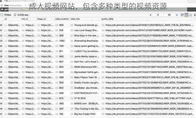 成人视频网站，包含多种类型的视频资源