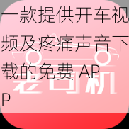 一款提供开车视频及疼痛声音下载的免费 APP