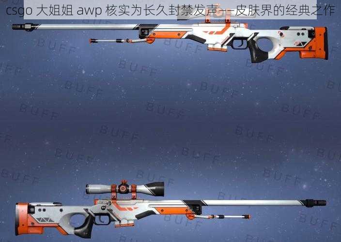 csgo 大姐姐 awp 核实为长久封禁发声——皮肤界的经典之作