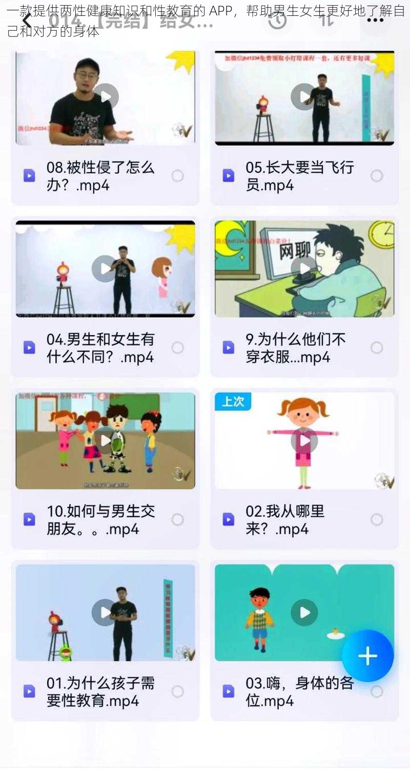 一款提供两性健康知识和性教育的 APP，帮助男生女生更好地了解自己和对方的身体