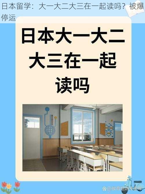 日本留学：大一大二大三在一起读吗？被爆停运