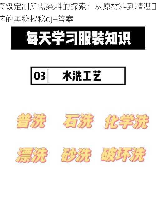 高级定制所需染料的探索：从原材料到精湛工艺的奥秘揭秘qj+答案