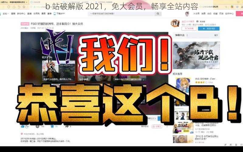 b 站破解版 2021，免大会员，畅享全站内容