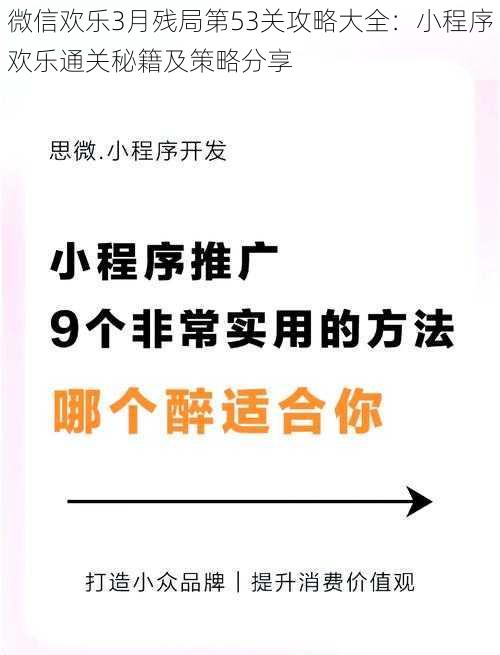 微信欢乐3月残局第53关攻略大全：小程序欢乐通关秘籍及策略分享