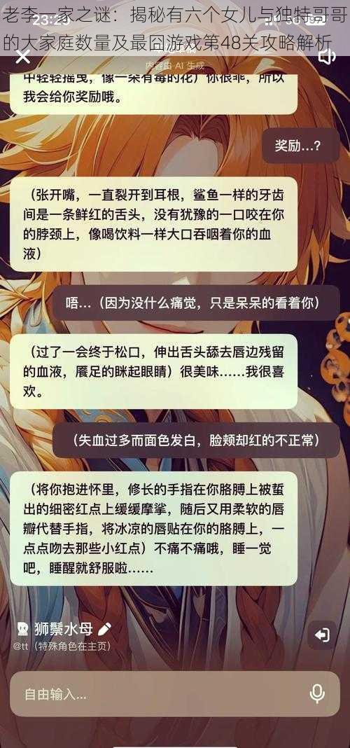 老李一家之谜：揭秘有六个女儿与独特哥哥的大家庭数量及最囧游戏第48关攻略解析