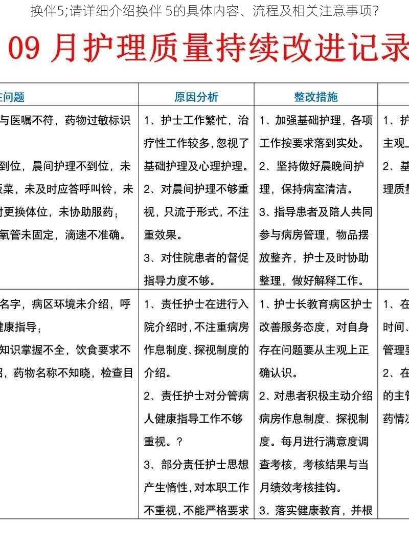 换伴5;请详细介绍换伴 5的具体内容、流程及相关注意事项？