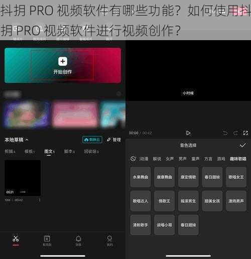 抖抈 PRO 视频软件有哪些功能？如何使用抖抈 PRO 视频软件进行视频创作？