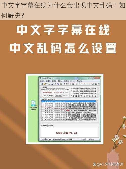 中文字字幕在线为什么会出现中文乱码？如何解决？