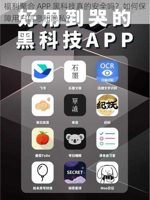 福利聚合 APP 黑科技真的安全吗？如何保障用户信息和隐私？