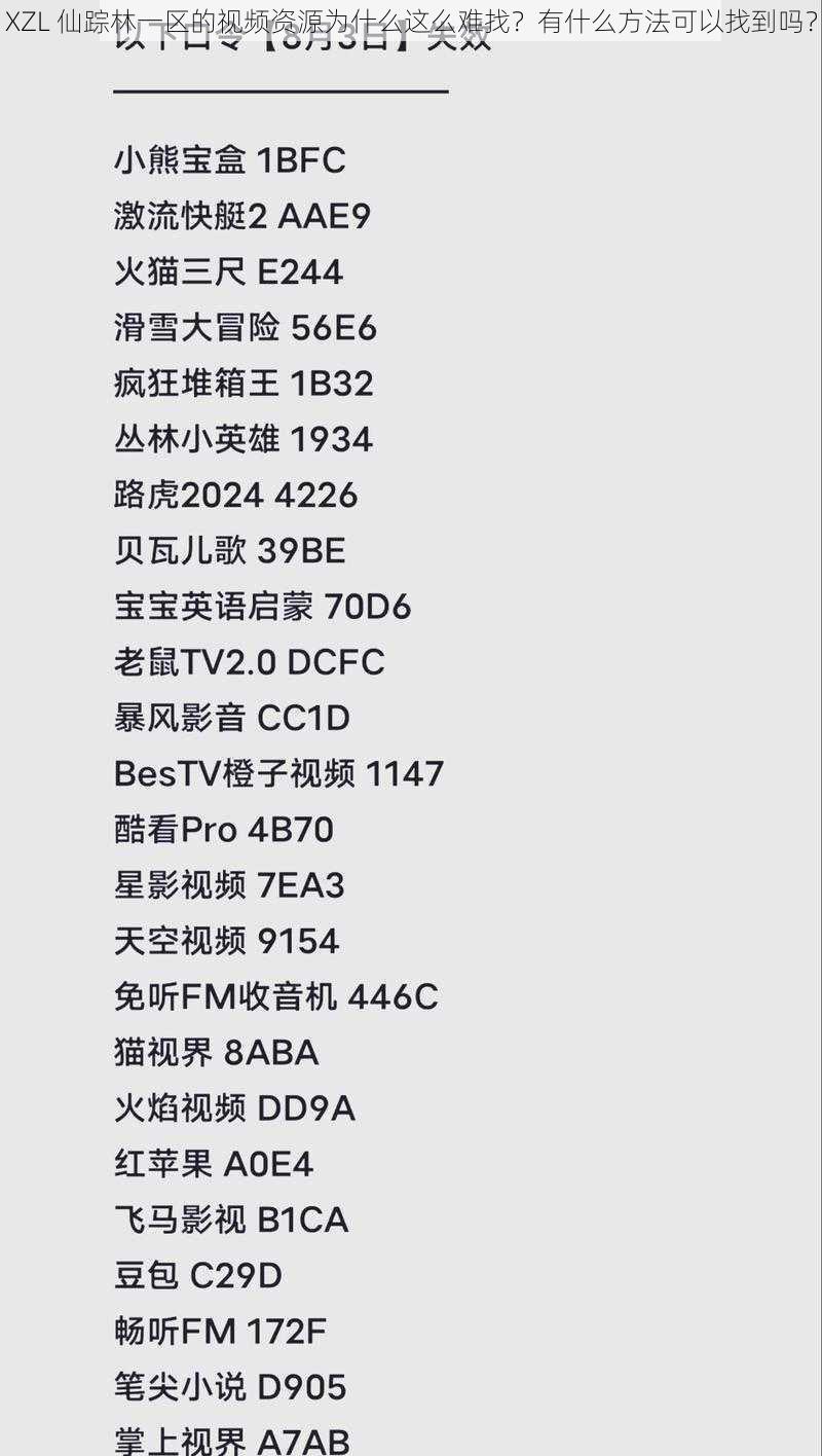 XZL 仙踪林一区的视频资源为什么这么难找？有什么方法可以找到吗？