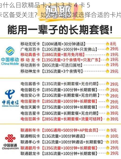 为什么日欧精品卡 2 卡 3 卡 4 卡 5 卡区备受关注？如何在该区域选择合适的卡片？