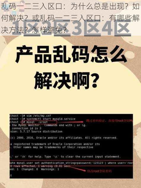 乱码一二三入区口：为什么总是出现？如何解决？或乱码一二三入区口：有哪些解决方法？怎样避免？