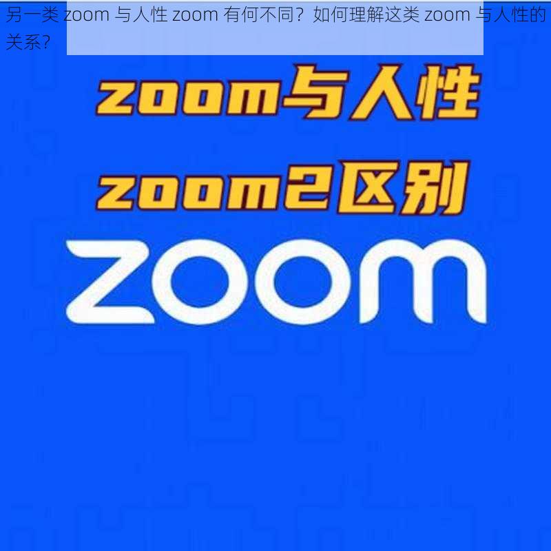 另一类 zoom 与人性 zoom 有何不同？如何理解这类 zoom 与人性的关系？