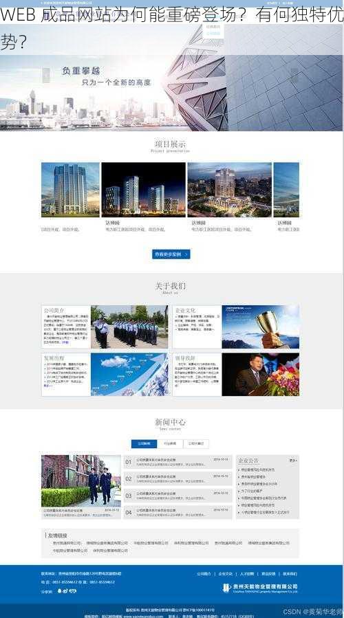 WEB 成品网站为何能重磅登场？有何独特优势？