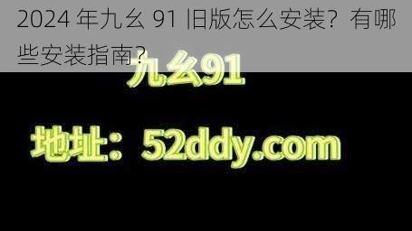 2024 年九幺 91 旧版怎么安装？有哪些安装指南？