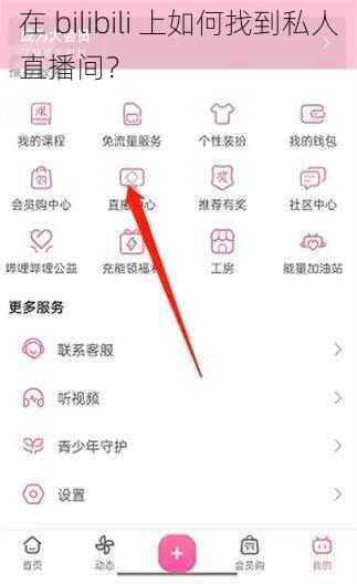 在 bilibili 上如何找到私人直播间？