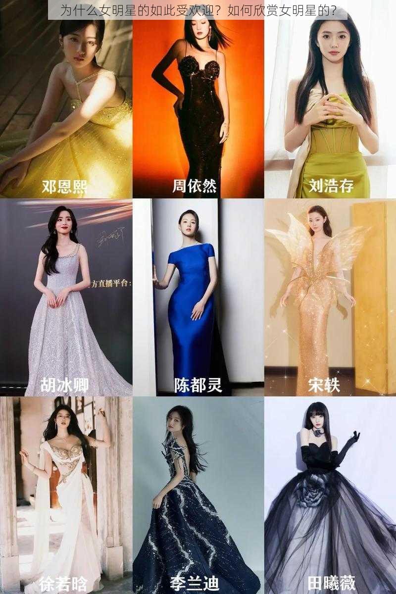 为什么女明星的如此受欢迎？如何欣赏女明星的？