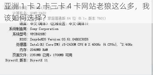 亚洲 1 卡 2 卡三卡 4 卡网站老狼这么多，我该如何选择？