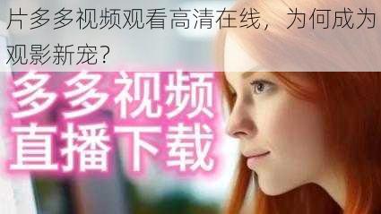 片多多视频观看高清在线，为何成为观影新宠？