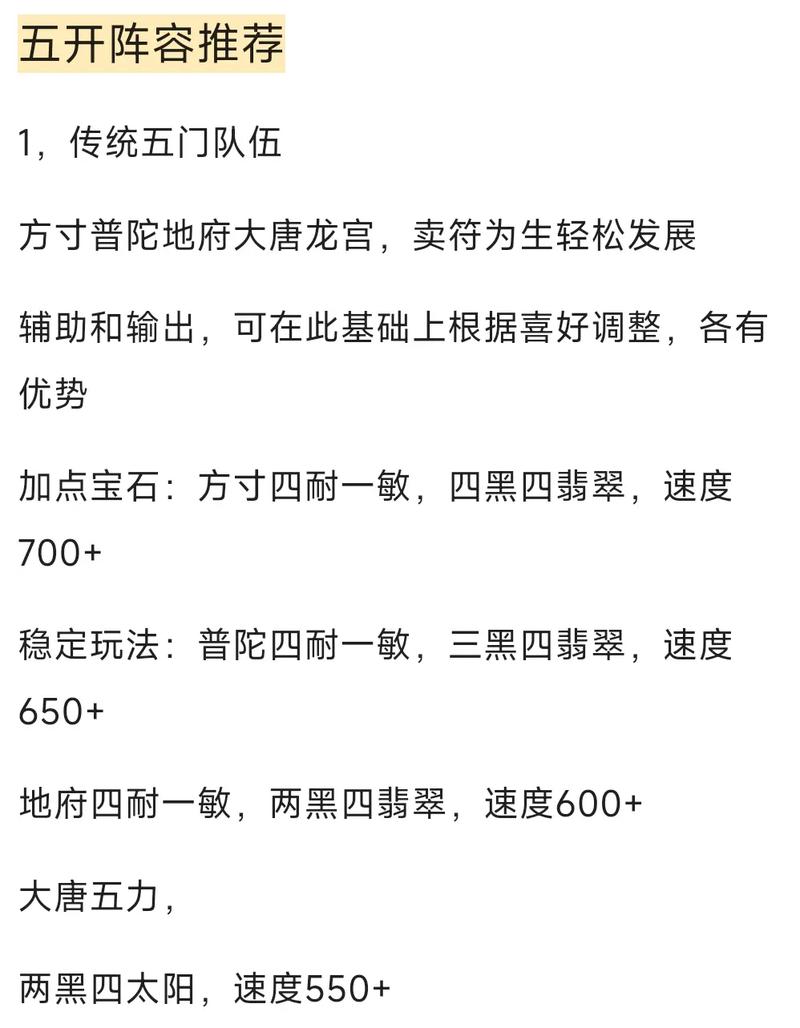 梦幻西游五开4+1阵容深度解析:探索最佳游戏配置体验